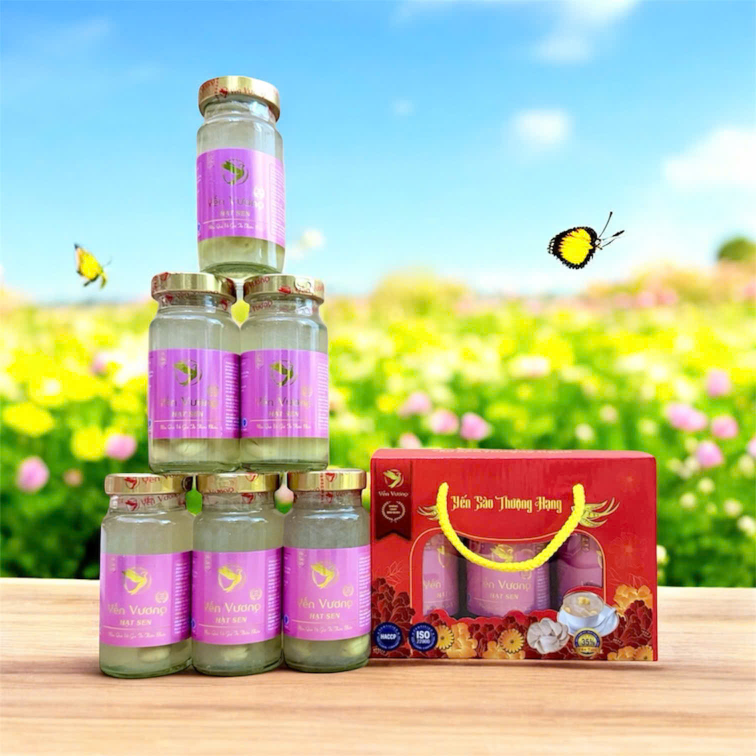 Lốc 6 hũ yến Vương 140ml Hạt Sen